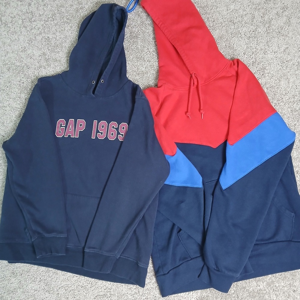 GAP Hoodie Old Navy Hoodie‎ Mens L Bundle Logo Pullover Sweatshirt Sweater